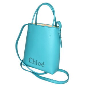 Chloe Aquacy Leather Tote Bag
